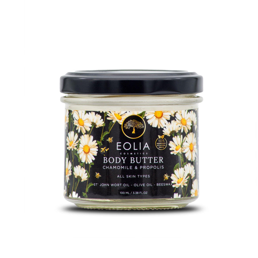 Natural Body Butter With Olive Oil St. John's Wort Oil Beeswax Chamomile & Propolis Eolia Cosmetics 3.38 fl.oz - Kallisti Natural