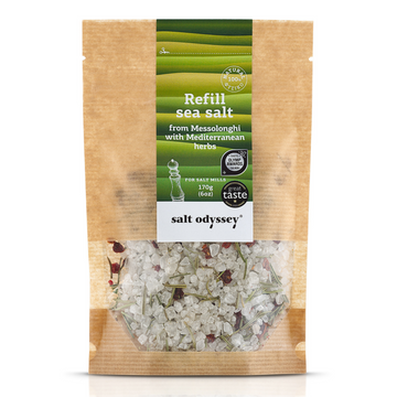 Refill Bag of Sea Salt with Mediterranean Herbs