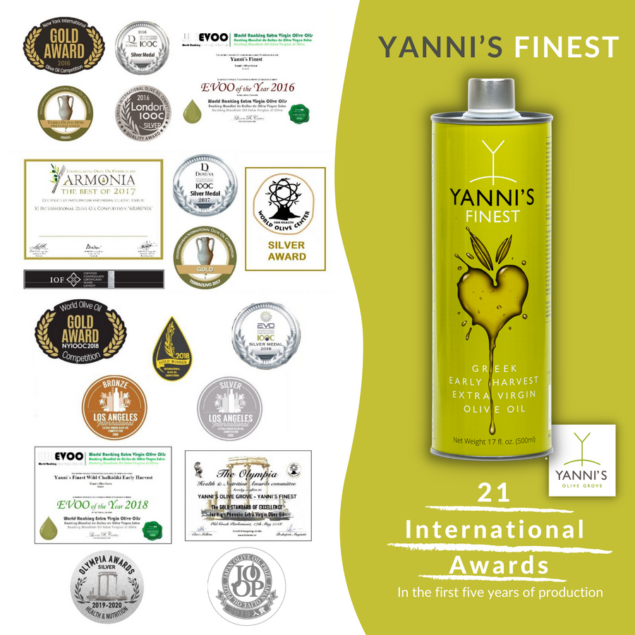 Yanni's Finest <br> Greek Early Harvest Extra Virgin Olive Oil