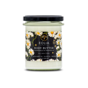 Natural Body Butter With Olive Oil St. John's Wort Oil Beeswax Chamomile & Propolis Eolia Cosmetics 6.76 fl.oz - Kallisti Natural