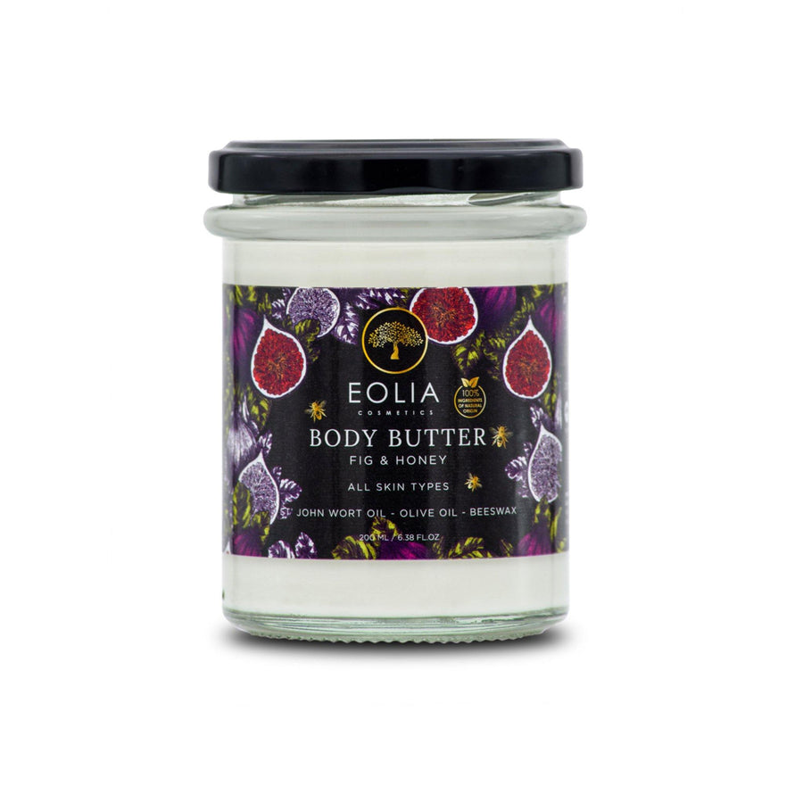 Natural Body Butter With Olive Oil St. John's Wort Oil Beeswax Fig And Honey Eolia Cosmetics 6.76 fl.oz - Kallisti Natural