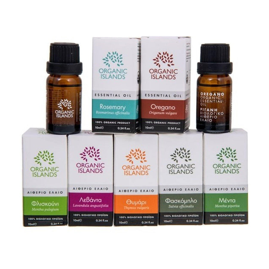 Organic Greek Essential Oils Collection Organic Islands From Naxos Greece In Beautiful Packaging On Black Friday Sale