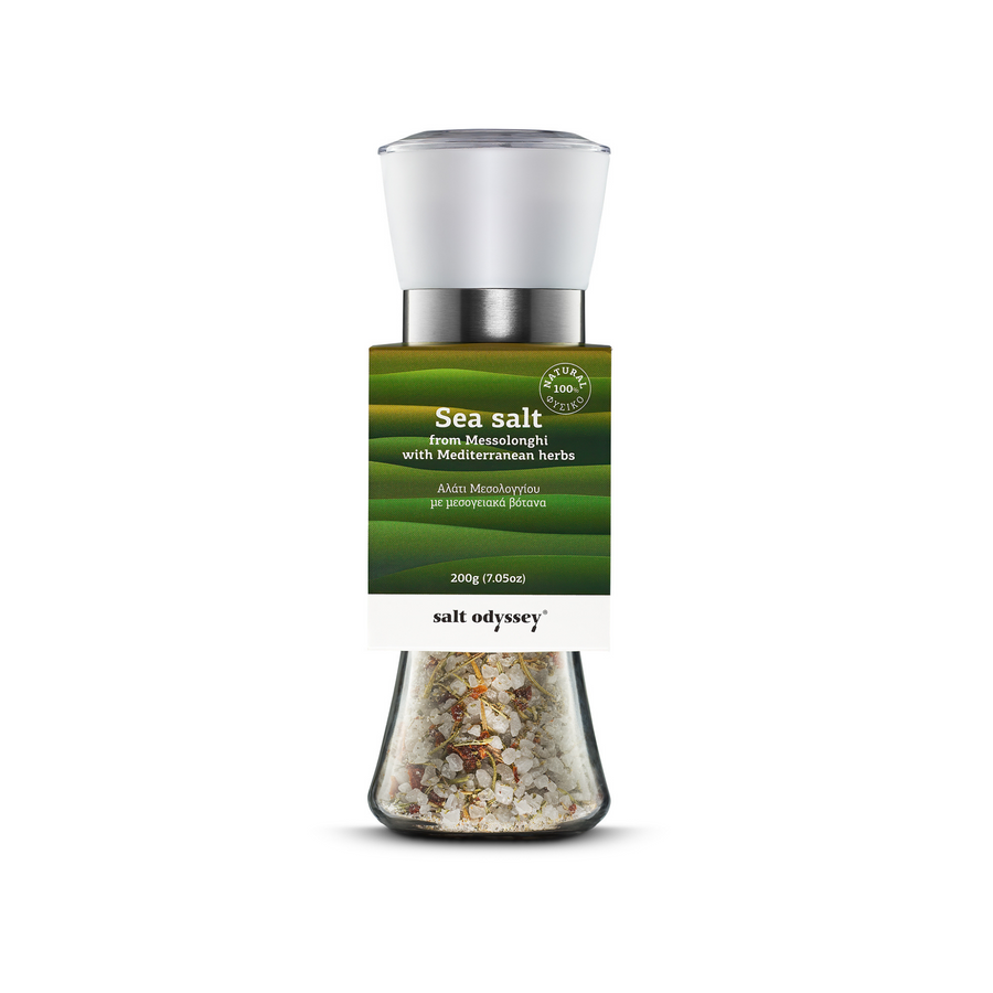 Natural Sea Salt with Mediterranean Herbs from Grecce - Salt Odyssey